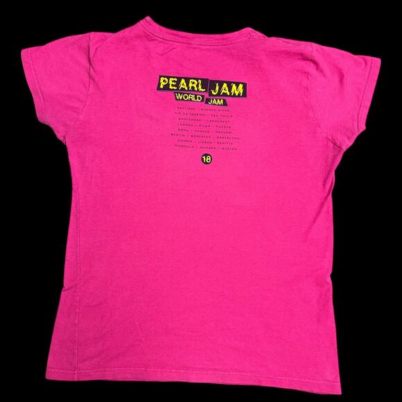 Pearl Jam Tee 2018 World Jam Tour Shirt Pink Graphic Band Shirt Sz S - Picture 3 of 4